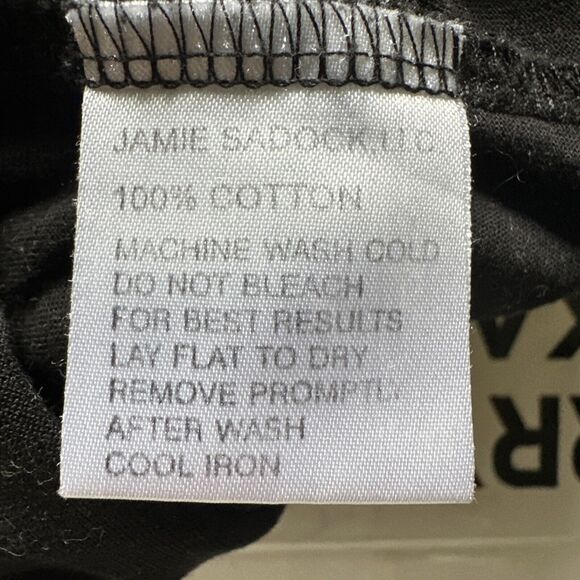 Jamie Sadock Athletic Golf Top Size Medium Black Cream Tan Abstract Zipper sz M - Picture 6 of 7